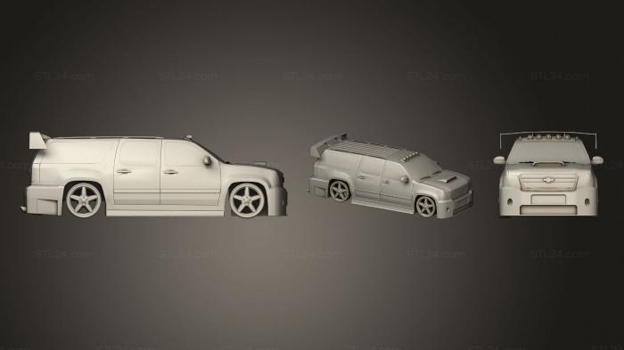 Автомобили и транспорт (Chevrolet Suburban 2008 Модифицированный, CARS_4151) 3D модель для ЧПУ станка