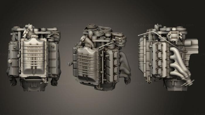 Автомобили и транспорт (Двигатель Dodge Challenger HEMI Demon V8, CARS_4167) 3D модель для ЧПУ станка
