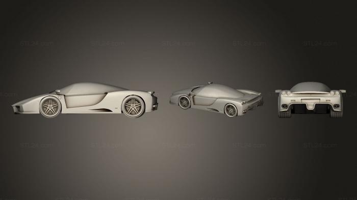 Автомобили и транспорт (Феррари Энцо, CARS_4173) 3D модель для ЧПУ станка