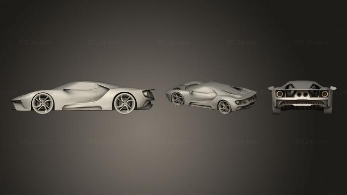 Автомобили и транспорт (Ford GT40, CARS_4180) 3D модель для ЧПУ станка