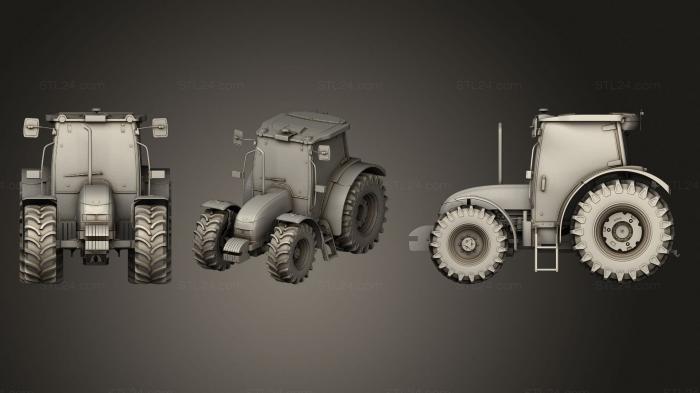 Автомобили и транспорт (Универсальный Трактор, CARS_4183) 3D модель для ЧПУ станка