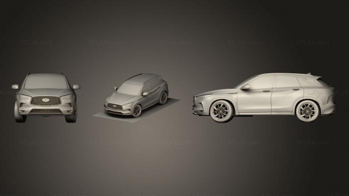 Автомобили и транспорт (Infiniti QX50 КВАРЦ 2019, CARS_4194) 3D модель для ЧПУ станка