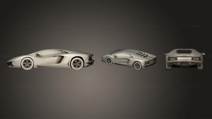Автомобили и транспорт (Lamborghini Aventador 2011, CARS_4200) 3D модель для ЧПУ станка