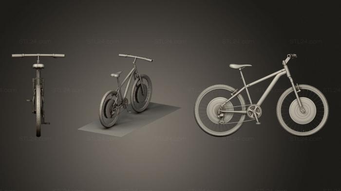 Автомобили и транспорт (Горный Велосипед, CARS_4210) 3D модель для ЧПУ станка