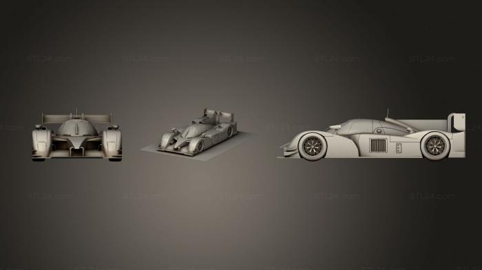 Автомобили и транспорт (Гоночный автомобиль Peugeot, CARS_4214) 3D модель для ЧПУ станка