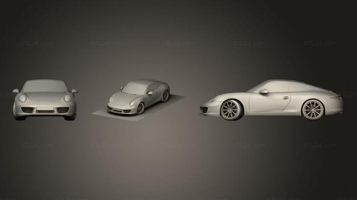 Автомобили и транспорт (Porsche 911 Carrera 4 S, CARS_4218) 3D модель для ЧПУ станка