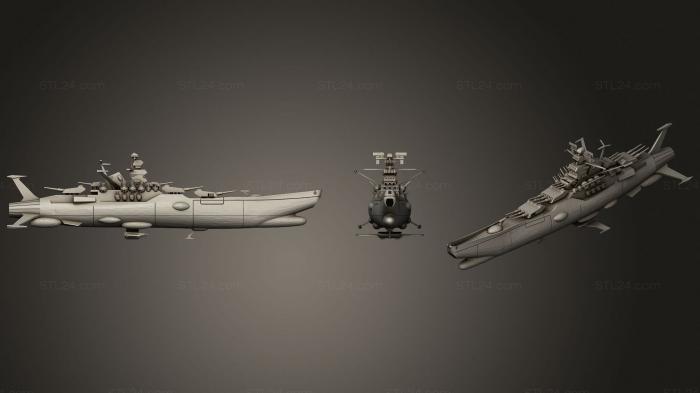 Автомобили и транспорт (Космический линкор Ямато, CARS_4229) 3D модель для ЧПУ станка
