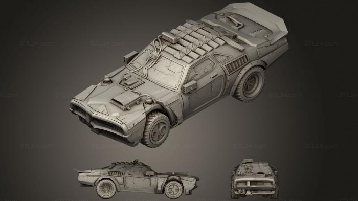 Автомобили и транспорт (Спортивный Бронированный Танк, CARS_4230) 3D модель для ЧПУ станка