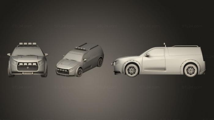 Автомобили и транспорт (Концепт внедорожника 2020, CARS_4242) 3D модель для ЧПУ станка