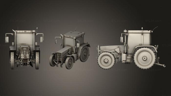 Автомобили и транспорт (Трактор 3D, CARS_4249) 3D модель для ЧПУ станка