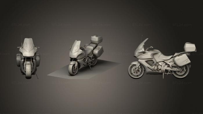 Автомобили и транспорт (Мотоцикл Triumph Trophy, CARS_4254) 3D модель для ЧПУ станка