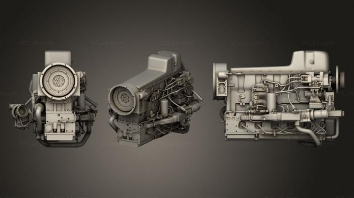 Автомобили и транспорт (Двигатель грузового автомобиля, CARS_4255) 3D модель для ЧПУ станка
