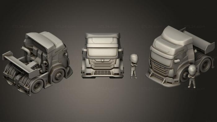 Автомобили и транспорт (Гонки на грузовиках, CARS_4256) 3D модель для ЧПУ станка