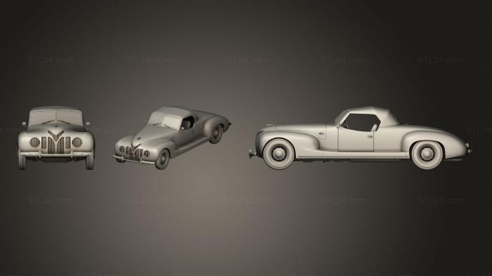 Автомобили и транспорт (ЗИС 101 Спорт 1938 года выпуска, CARS_4270) 3D модель для ЧПУ станка