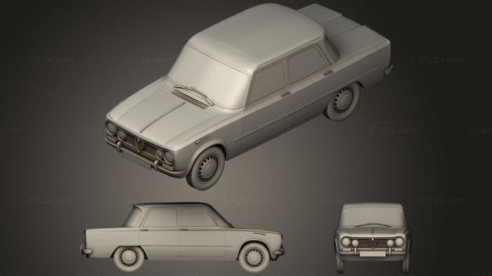 Автомобили и транспорт (Альфа Ромео Джулия  1962, CARS_4272) 3D модель для ЧПУ станка