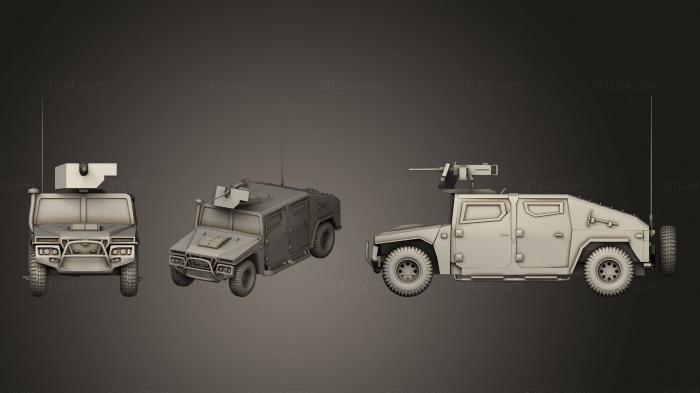 Автомобили и транспорт (Армейский Vamtac, CARS_4273) 3D модель для ЧПУ станка