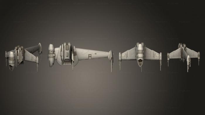 Vehicles (B wing, CARS_4295) 3D models for cnc