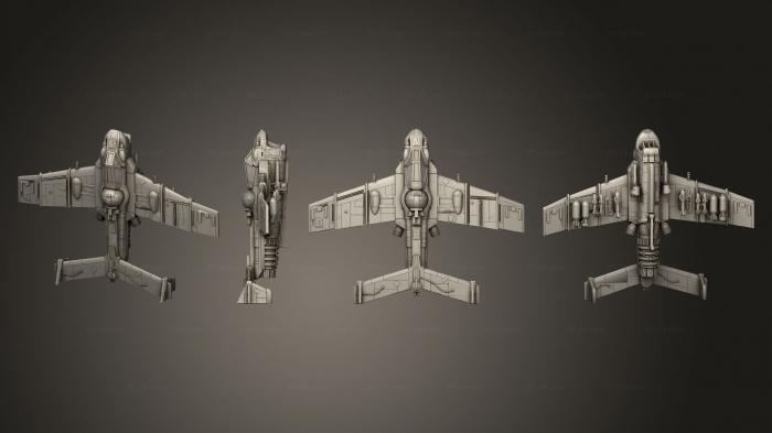 Автомобили и транспорт (Боевой бомбардировщик мм 8 с вооружением, CARS_4389) 3D модель для ЧПУ станка