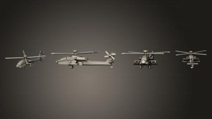 Автомобили и транспорт (Вертолет из диорамы Годзилла против конга, CARS_4407) 3D модель для ЧПУ станка
