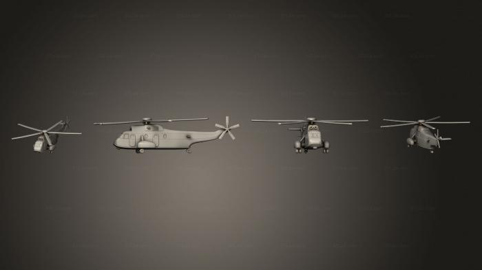 Автомобили и транспорт (Диорама Годзилла против Конга с реактивными самолетами и вертолетом 02, CARS_4408) 3D модель для ЧПУ станка