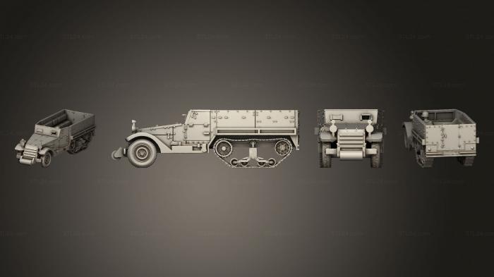 Vehicles (Half Track US 2 vide, CARS_4424) 3D models for cnc