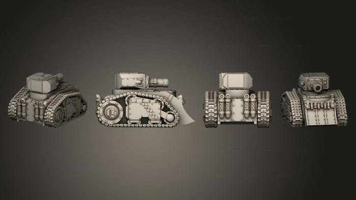 Автомобили и транспорт (Разграбленный танк С, CARS_4458) 3D модель для ЧПУ станка