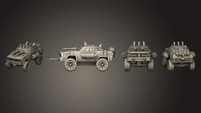 Vehicles (machinegun 001, CARS_4461) 3D models for cnc