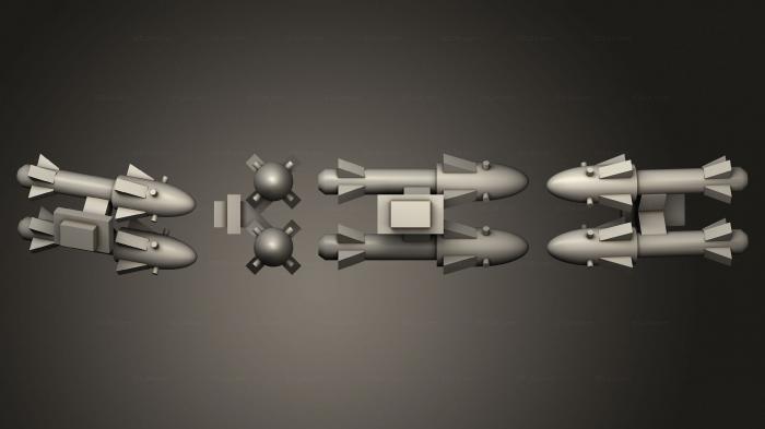 Автомобили и транспорт (Биты для оружия орков Double Rokkit A, CARS_4526) 3D модель для ЧПУ станка