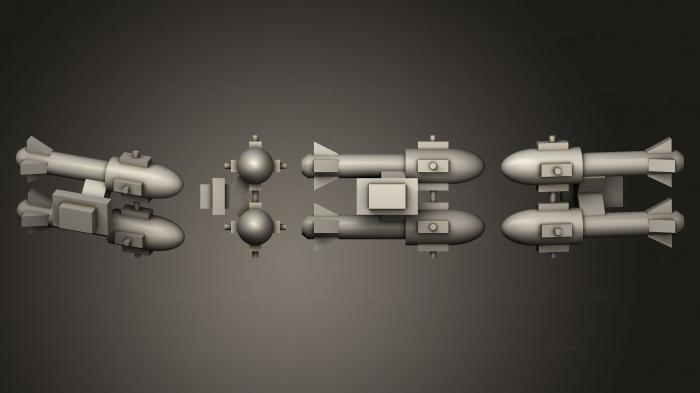 Автомобили и транспорт (Биты для оружия орков Double Rokkit C, CARS_4528) 3D модель для ЧПУ станка