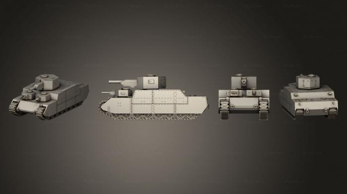 Автомобили и транспорт (танк бронированный, CARS_4721) 3D модель для ЧПУ станка