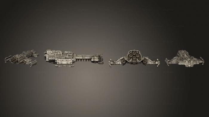 Автомобили и транспорт (Звездный корабль Земного линейного крейсера, CARS_4742) 3D модель для ЧПУ станка