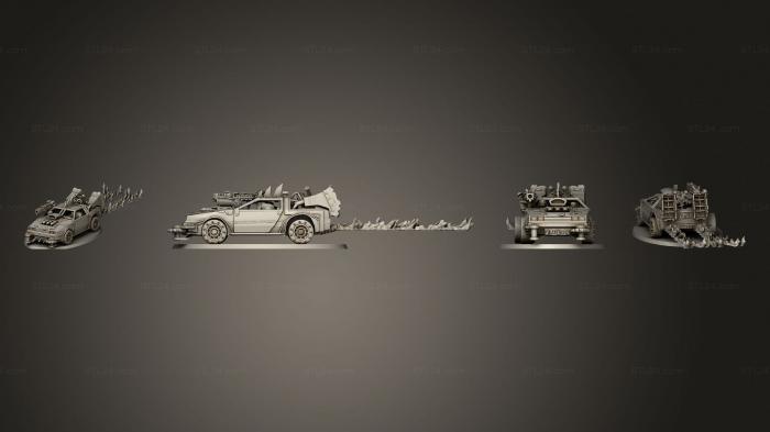 Автомобили и транспорт (Машина времени, CARS_4748) 3D модель для ЧПУ станка