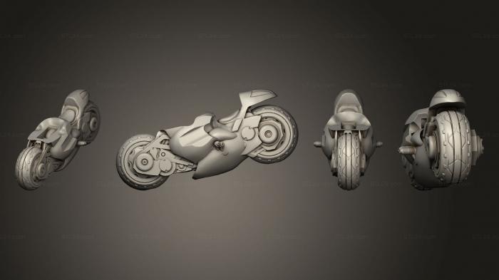 Автомобили и транспорт (МОТОЦИКЛ WATANABE CYBERBIKE CORPO 2, CARS_4769) 3D модель для ЧПУ станка