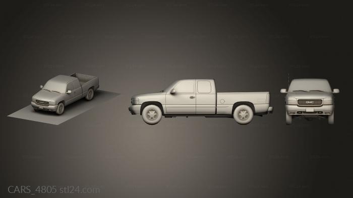 Автомобили и транспорт (CARS_4805) 3D модель для ЧПУ станка