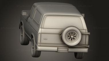 Автомобили и транспорт (Ford Bronco Mk2 универсал 1978, CARS_4857) 3D модель для ЧПУ станка