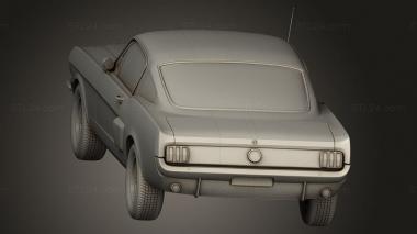 Автомобили и транспорт (Ford Mustang Mk1 350 GT 1969, CARS_4858) 3D модель для ЧПУ станка