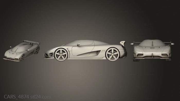 Автомобили и транспорт (CARS_4874) 3D модель для ЧПУ станка