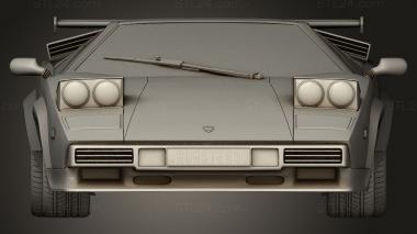 Автомобили и транспорт (Lamborghini Countach 5000 QV 1985, CARS_4877) 3D модель для ЧПУ станка