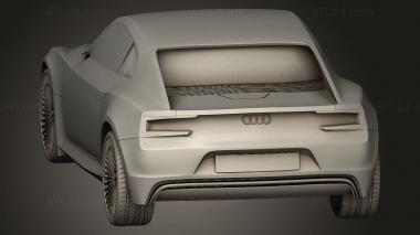 Автомобили и транспорт (Audi e tron 2010, CARS_4954) 3D модель для ЧПУ станка