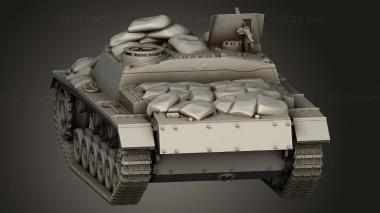 Автомобили и транспорт (Канон В Stug, CARS_5026) 3D модель для ЧПУ станка