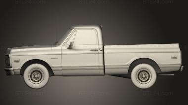 Vehicles (Chevrolet C10 Cheyenne Pickup 1971, CARS_5129) 3D models for cnc