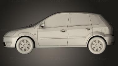 Автомобили и транспорт (Ford Fiesta 2005, CARS_5183) 3D модель для ЧПУ станка