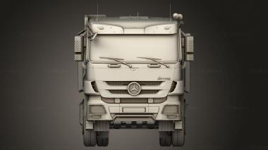 Автомобили и транспорт (Самосвал Mercedes Benz Actros 3 оси 2011, CARS_5203) 3D модель для ЧПУ станка