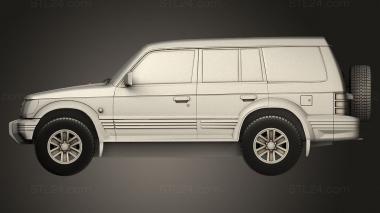 Автомобили и транспорт (Mitsubishi Pajero Mk2 Универсал 5 дверей 1991, CARS_5213) 3D модель для ЧПУ станка