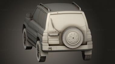 Автомобили и транспорт (Mitsubishi Pajero Pinin 5 -дверный 1999, CARS_5215) 3D модель для ЧПУ станка