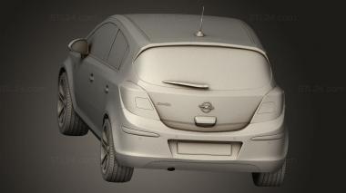 Автомобили и транспорт (Opel Corsa 5-дверный 2011, CARS_5221) 3D модель для ЧПУ станка