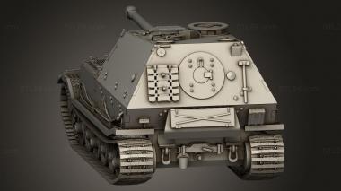 Автомобили и транспорт (Sd Kfz Tiger Panzerjager Элефант, CARS_5239) 3D модель для ЧПУ станка