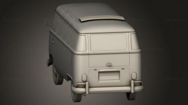 Vehicles (Volkswagen T1 Samba HIPPIE 1963, CARS_5251) 3D models for cnc