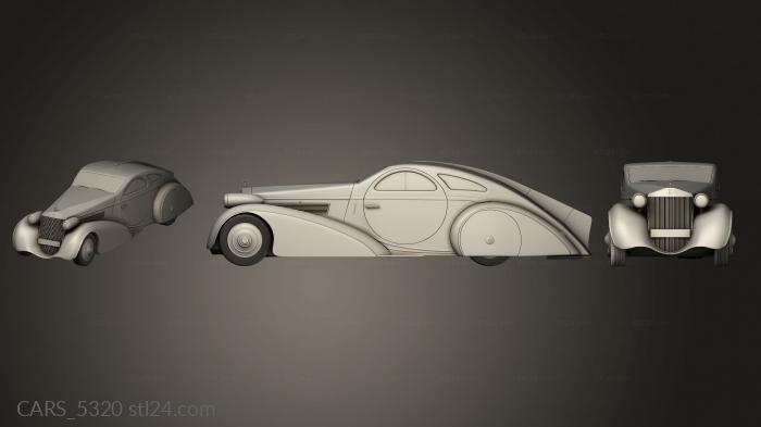 Автомобили и транспорт (CARS_5320) 3D модель для ЧПУ станка