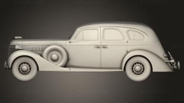 Автомобили и транспорт (ЗИС 101А 1939 г., CARS_5333) 3D модель для ЧПУ станка